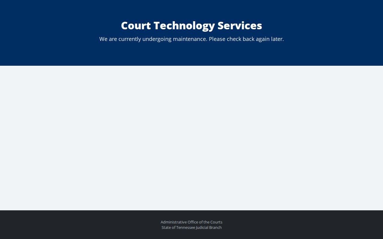 Blank Tennessee custody and commitment form showing court process fields without a person's information